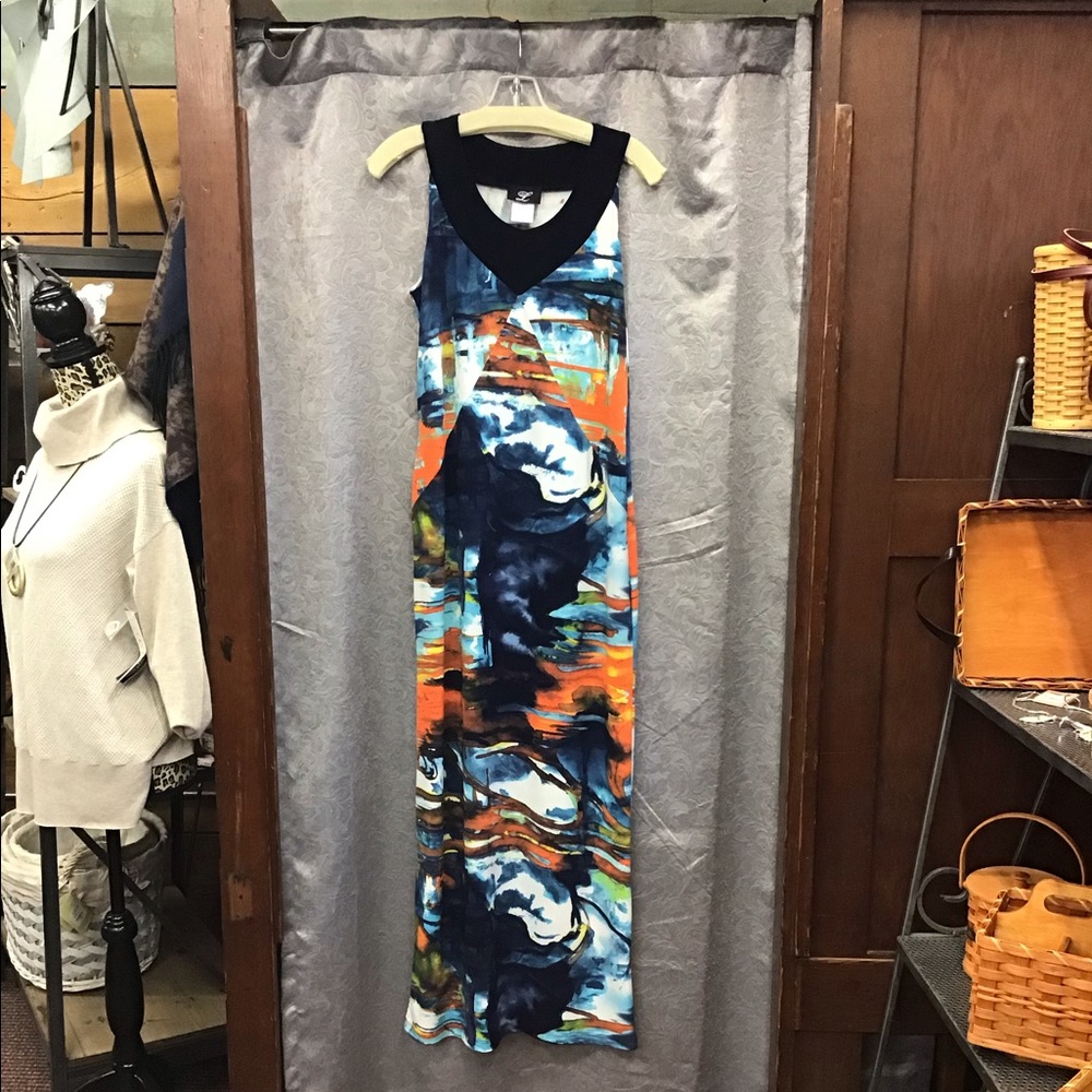 Libra Maxi Print Dress